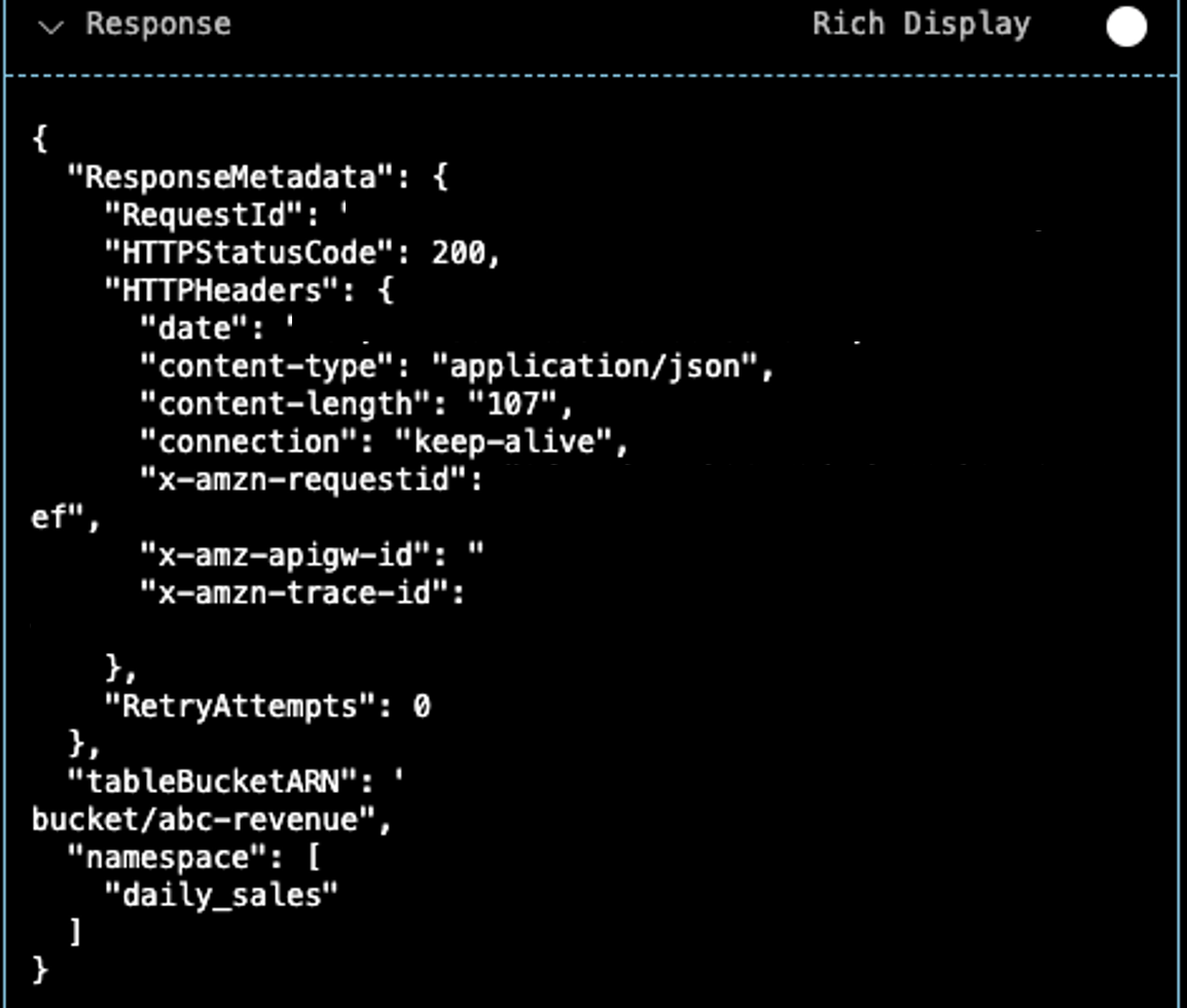 Namespace creation by AI assistant